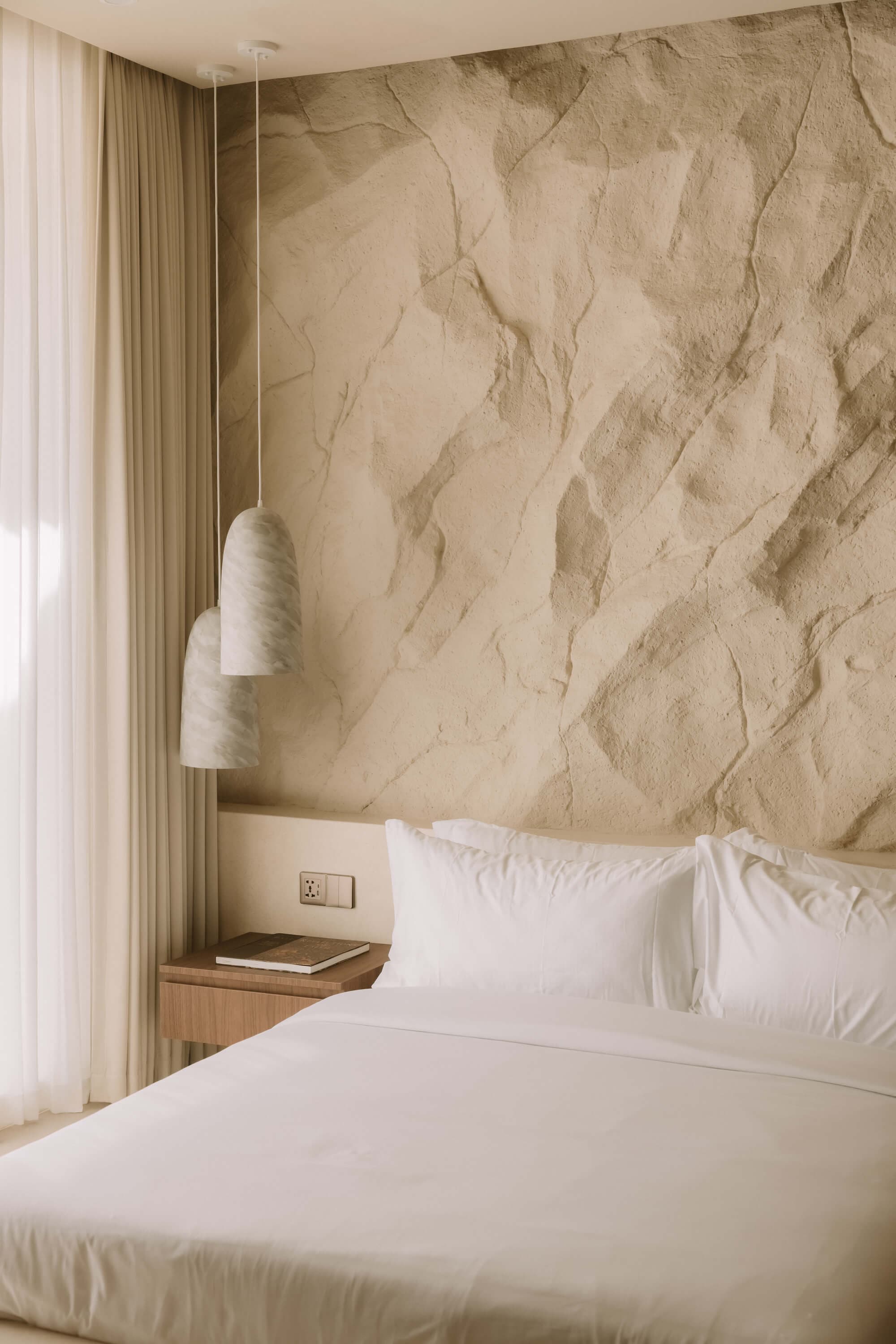 Luxury suite with cliff edge view and modern architecture